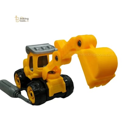 Excavator Vehicle Construction Toy Cake Topper  - 004