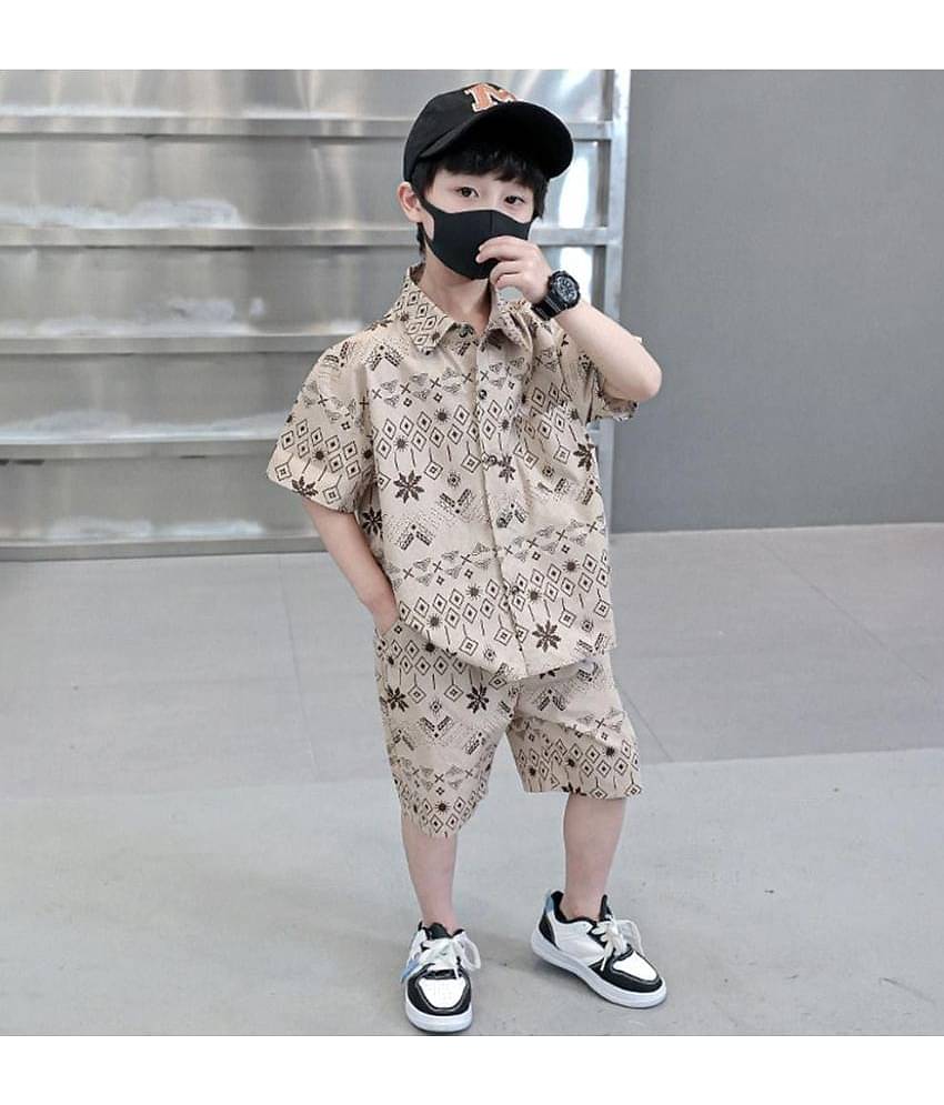 Ocvito Pack of 1 Boys Cotton Blend Shirt & Shorts ( Multicolor )