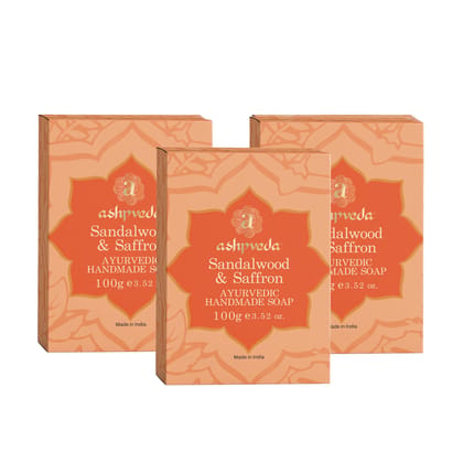 ashpveda Sandalwood & Saffron Bathing Soap