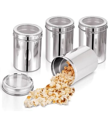 ATROCK Kitchen Canisters Steel Silver Multi-Purpose Container ( Set of 4 )