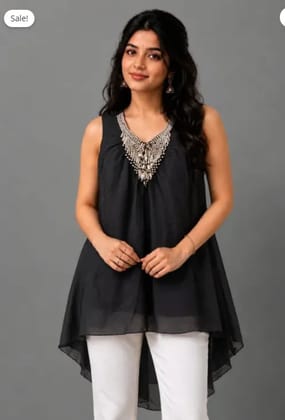 Sleeveless Chiffon High-Low Top Sleeveless Chiffon High-Low Top