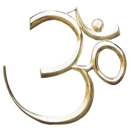Brass Wall Hanging Showpiece Om, Height : 25.5 Inch (FMAS372 L)