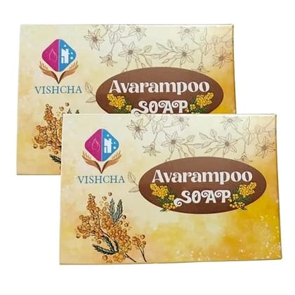 Avarampoo Soap For Women & Men - 100gm (Combo Pack of 2) - All Skin Types | Removes Dark Spots, Pigmentation | Soap For Women & Men For Soft Glowing Skin