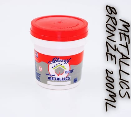 1001 Glossy Universal Metallic Paint Bronze | Smooth Finish | Art and Craft use | non-toxic | non-fading