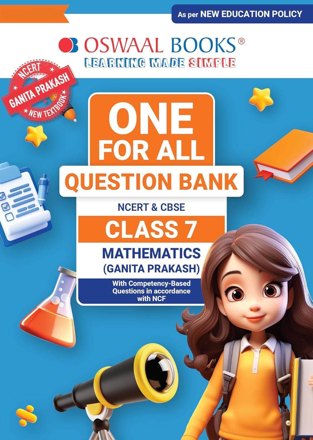 OSWAAL CBSE ONE FOR ALL Maths (ganita Prakash) class 7 for 2026 exams [Paperback] [Oct 30, 2024] Arihant
