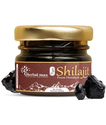 Herbal Max Himalayas Original Pure Shilajit Gold Resin - Lab-Tested for Purity - Performance Booster for Endurance, Stamina, Strength, and Immunity - Vegan Ayurvedic Supplement for Men & Wom