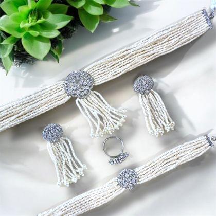 Pearly Choker Set - The Pearl Treasure - A collection By Amit Chauhan And Sons
