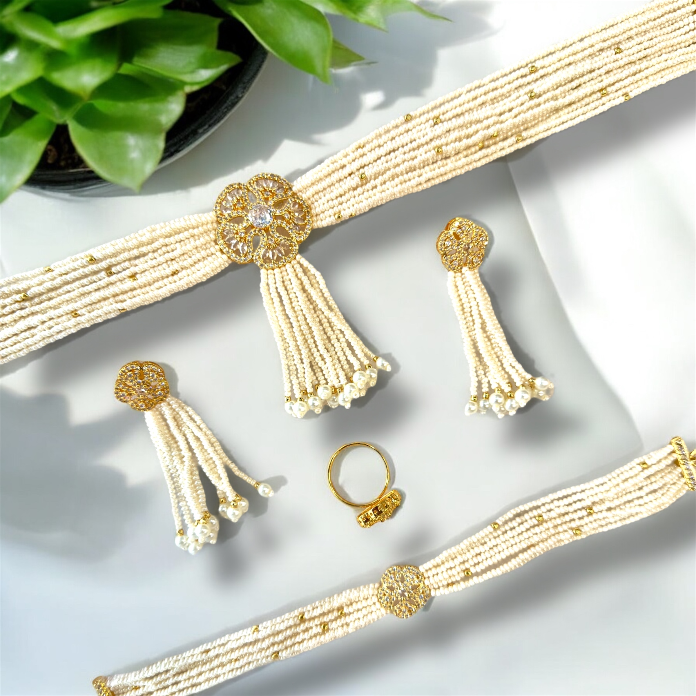 Pearly Choker Set - The Pearl Treasure - A collection By Amit Chauhan And Sons