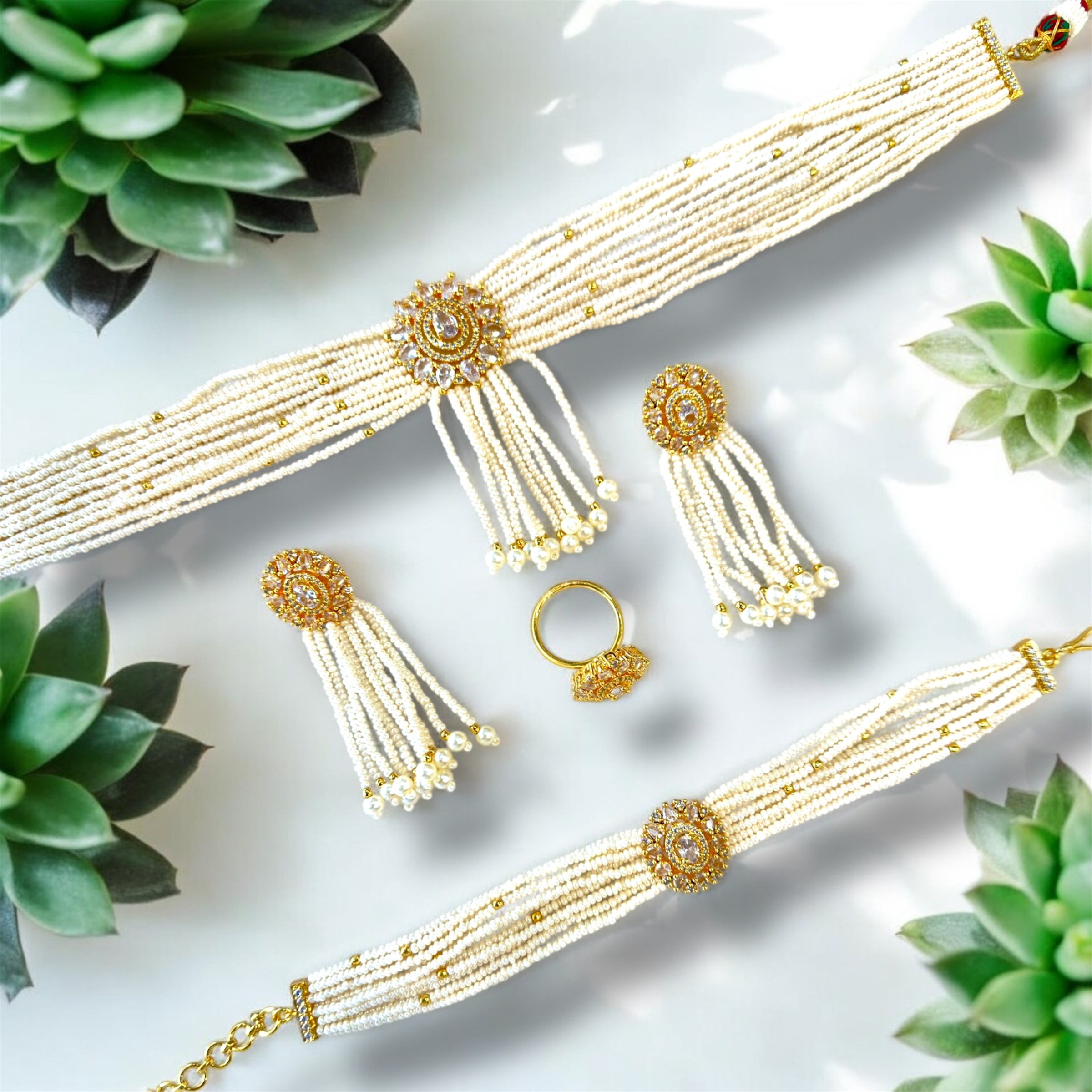 Pearly Choker Set - The Pearl Treasure - A collection By Amit Chauhan And Sons