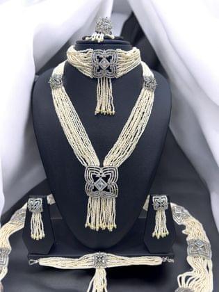 Belt Set With CZ Stones and Pearls - Signature Collection By Amit Chauhan And Sons
