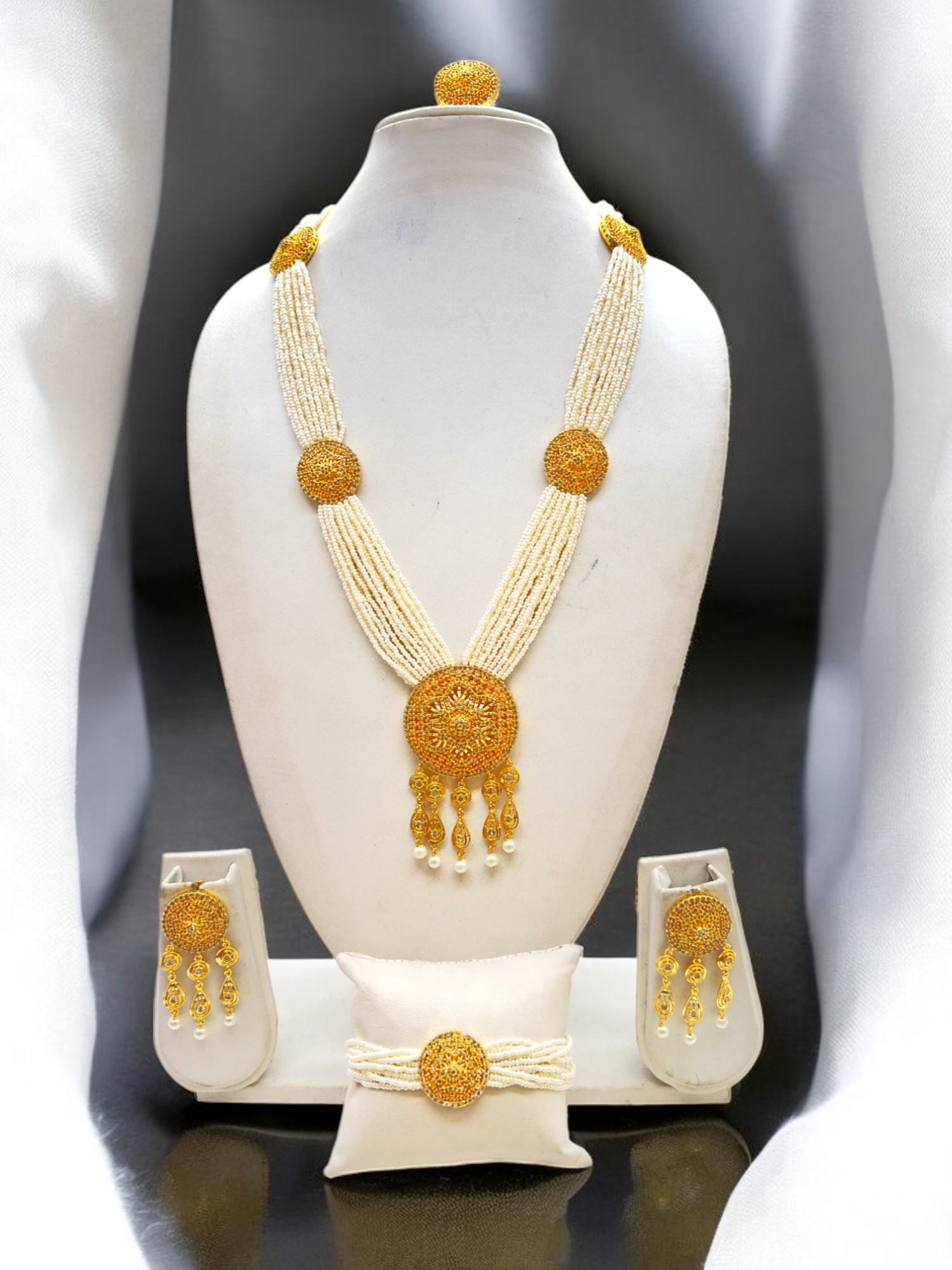 ACAS | Women's Designer Necklace Set With Pearls