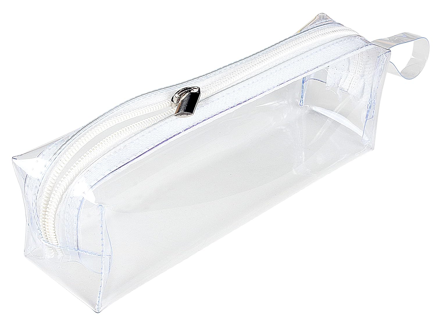 Transparent Pencil Pouch with Zipper Closure for School and Office Supplies