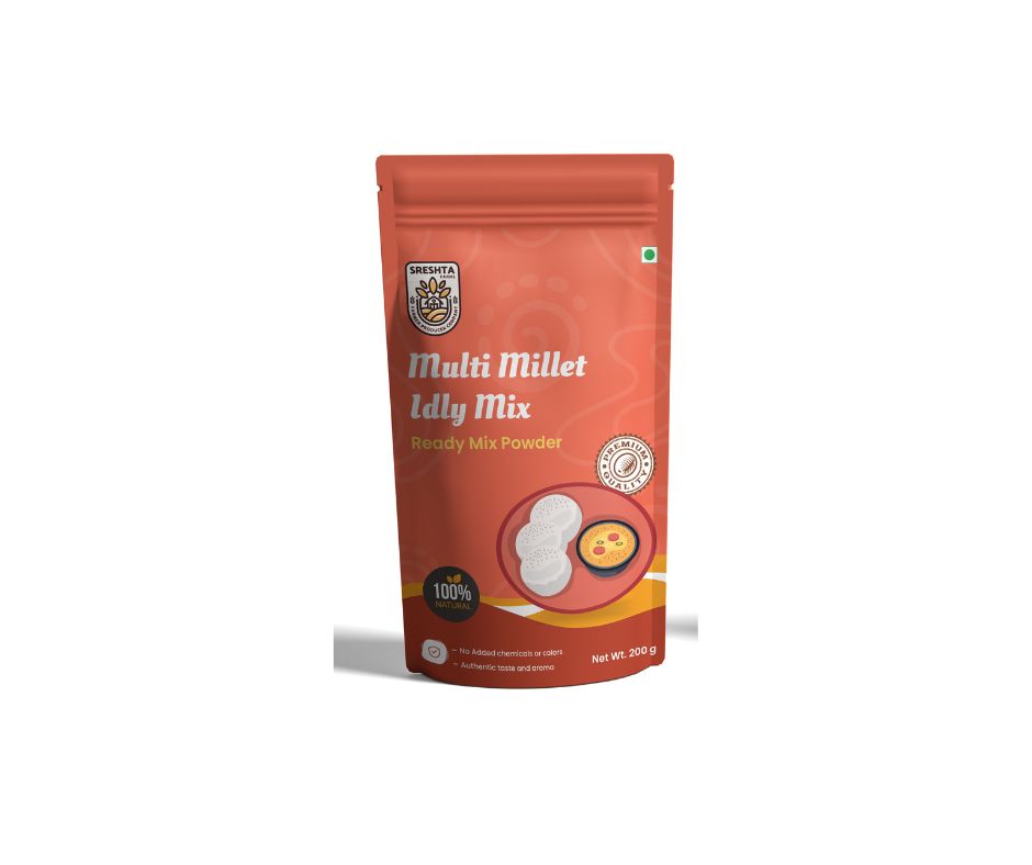 Sreshta Farms Multi Millet Instant Idly Powder 500g | Healthy & Quick Idly Mix