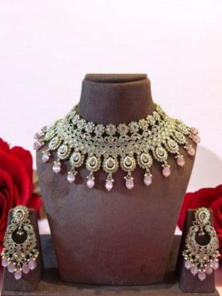 The Blushing Bride Choker Set - The Royal Bride by Dia Art Jewels