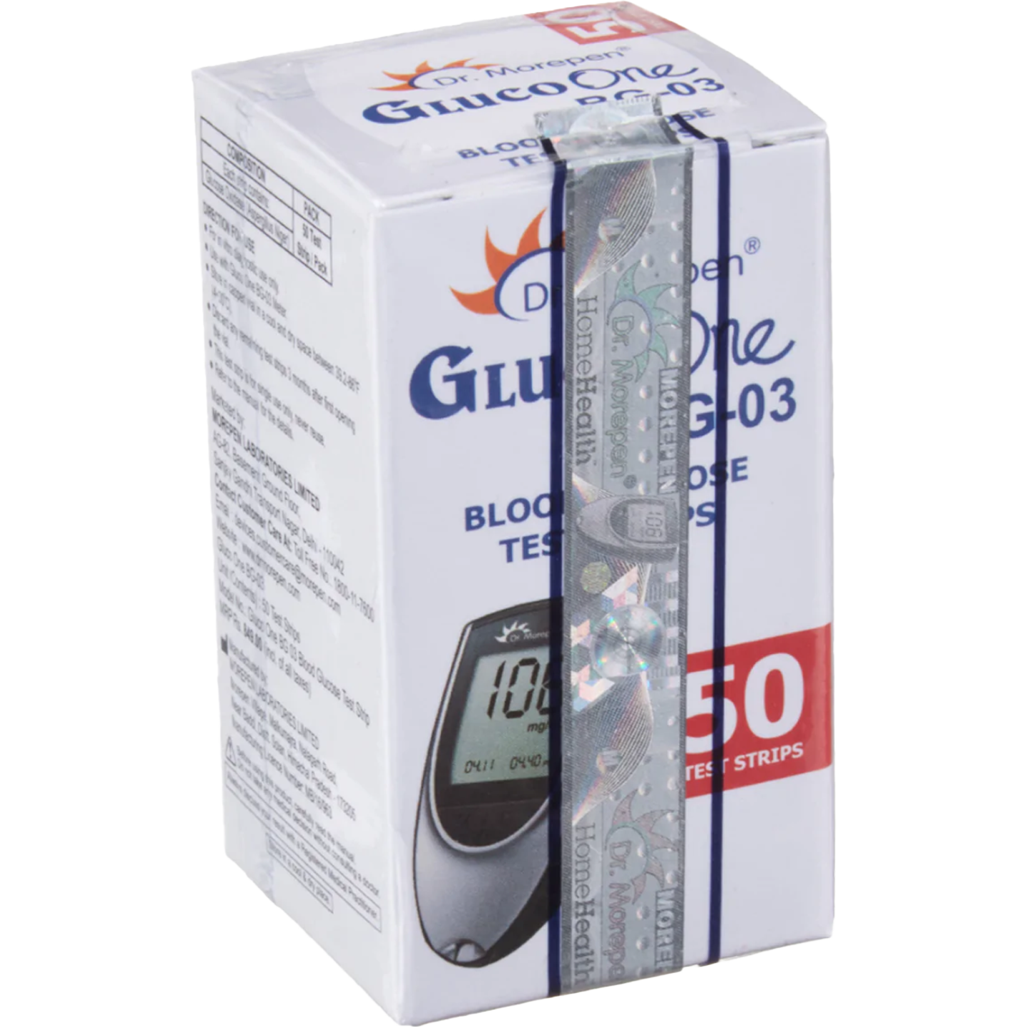 Dr. Morepen GlucoOne Blood Glucose Test Strips, 50 Count