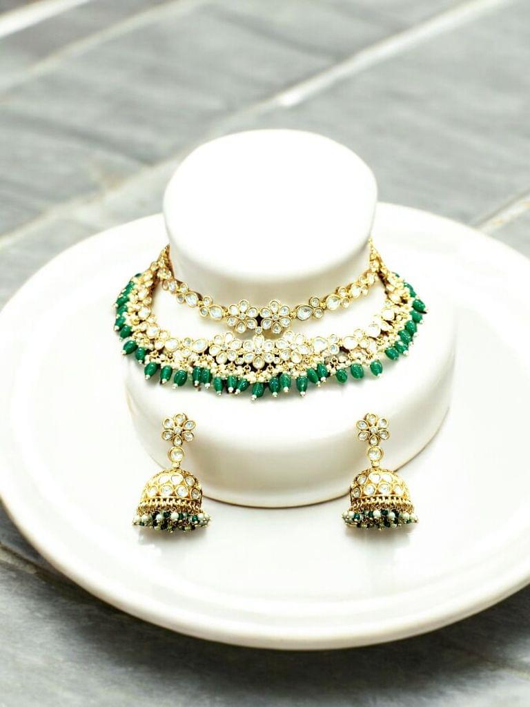 Exquisite Jade Kundan Choker Set - The Royal Bride By Dia Art Jewels