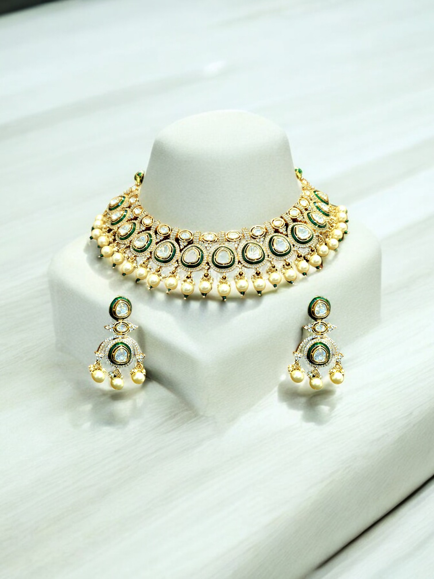 Vrinda Choker Set - The Royal Bride By Dia Art Jewels