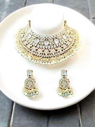 Pearlescent Dream Choker Set - The Royal Bride By Dia Art Jewels