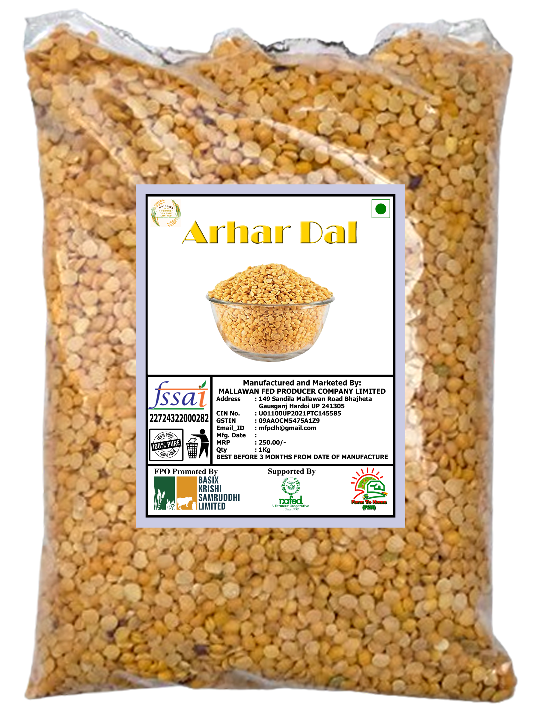 Arhar Dal | 100% Pure | 1 Kg
