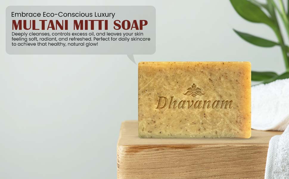 For Oily Skin - Dhavanam Multani mitti soap - pack of 1