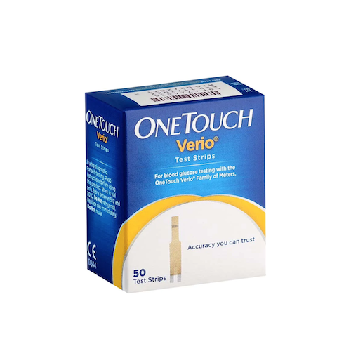 OneTouch Verio Test Strips 50 Count - For Blood Glucose Testing with the OneTouch Verio Family of Meters