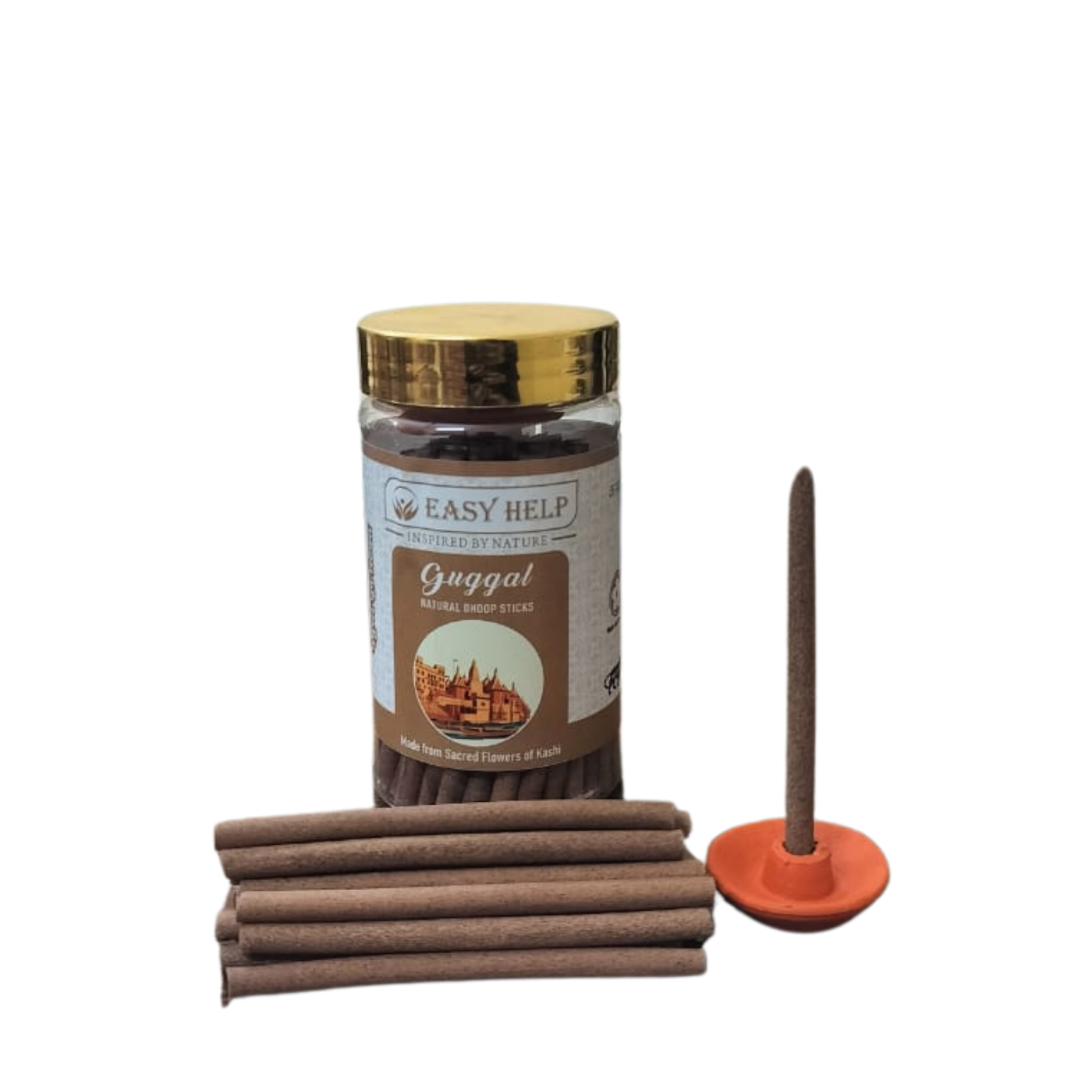 Guggal Dhoop Sticks – Handcrafted, Charcoal-Free, Natural Flower Aroma for Meditation & Rituals
