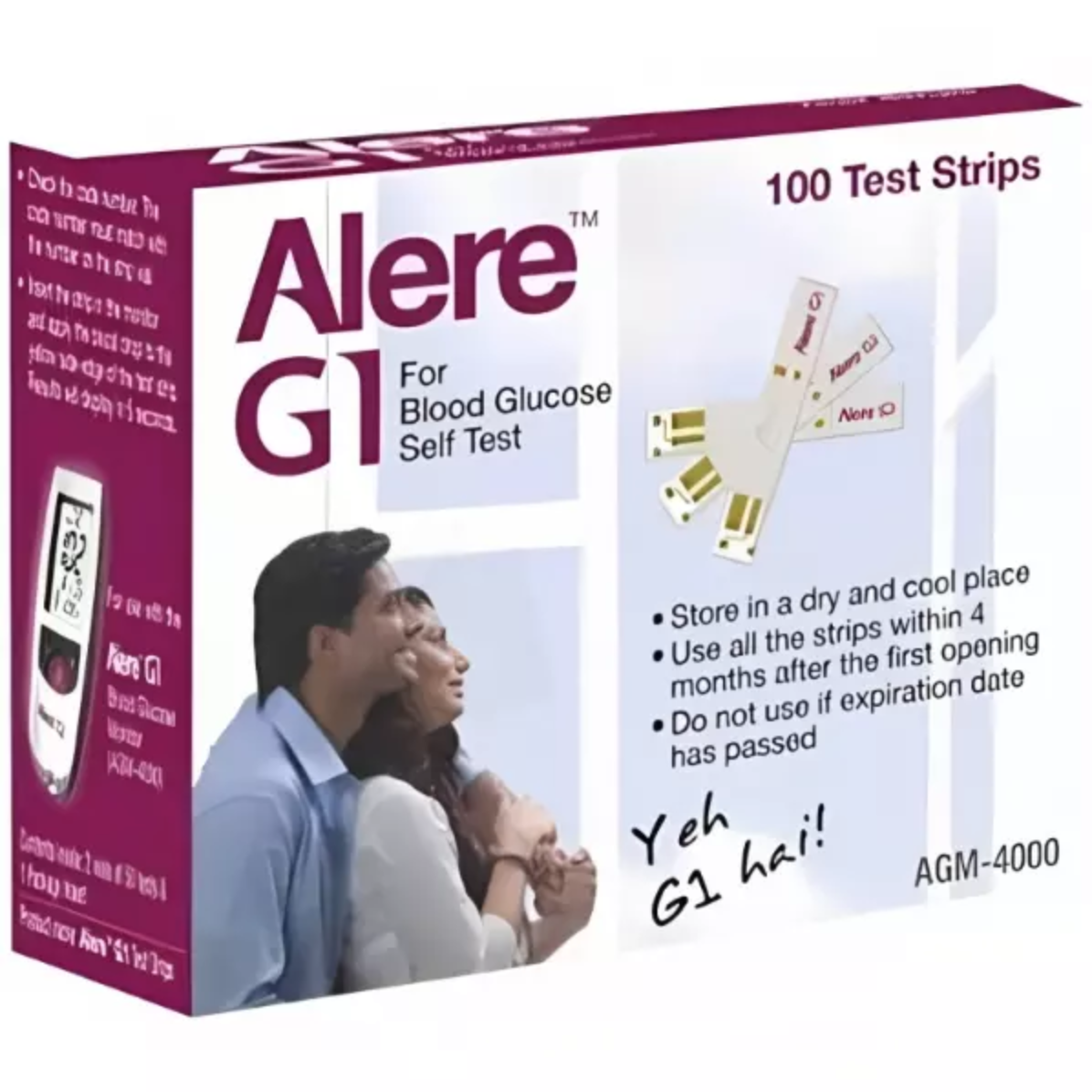 Alere G1 Blood Glucose Test Strips, 100 Count
