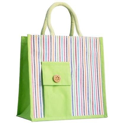 SS Eco-Life Premium Jute Tote Bag – Stylish, Spacious & Sustainable With Front Pocket & Zip Closure. For College, Office, Shopping & Outings. Assorted Colours.