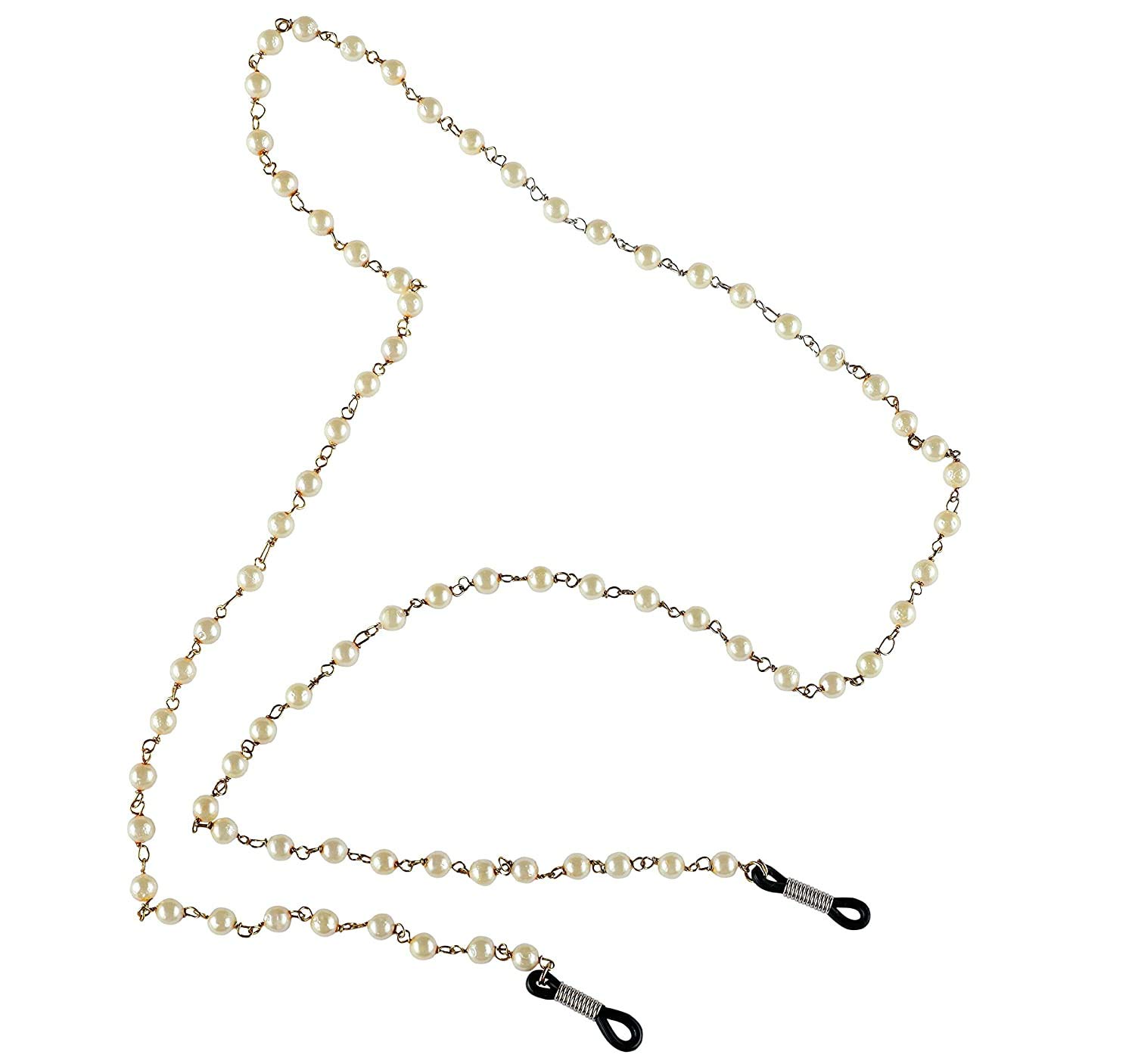 AV Fashion India - Unisex Round Beaded Eyeglass Sunglass Spectacle Cord & Lanyard Neck Strap String Chain Link Holder 74 Cms