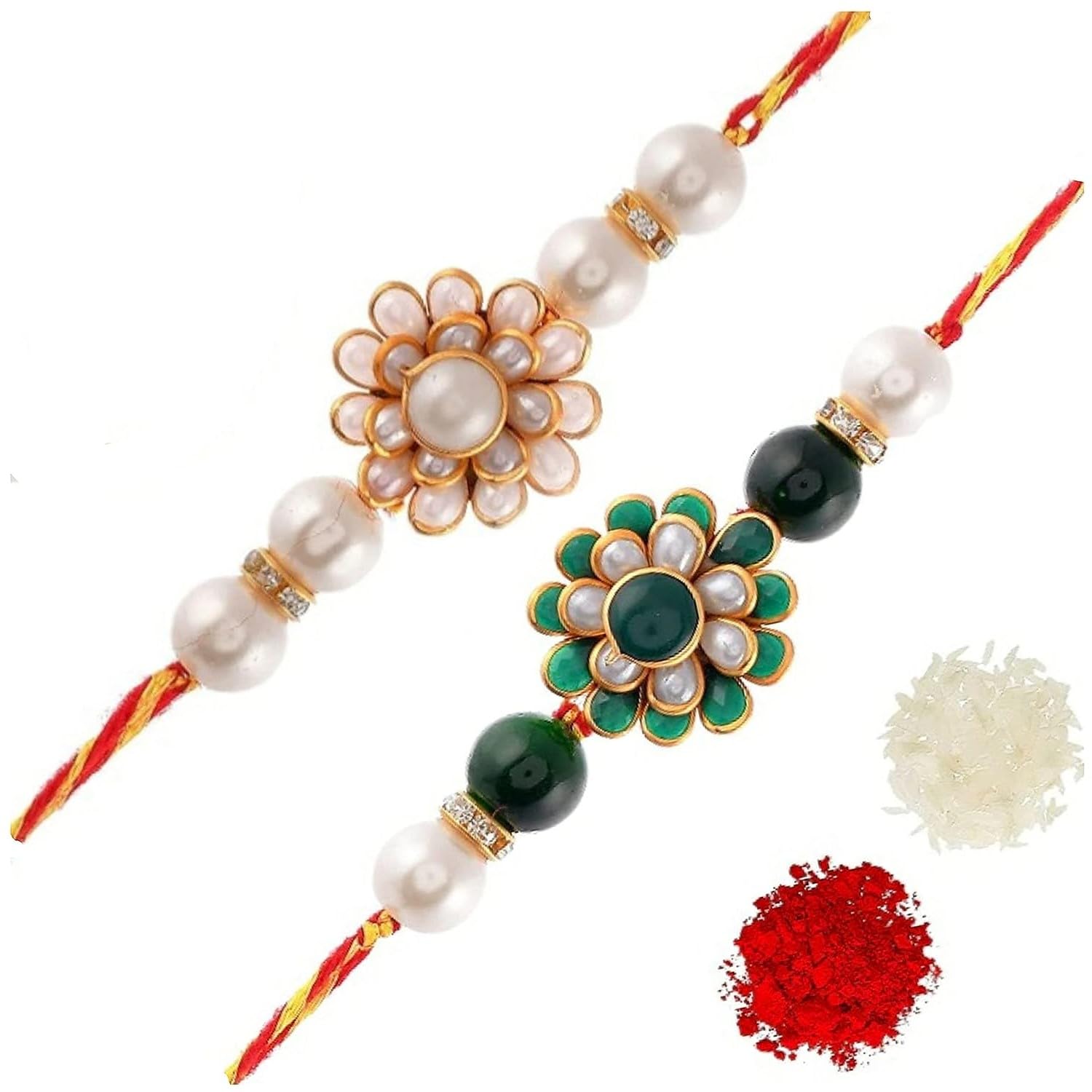 A V FASHION - Elegant Rakhi Bhaiya Bhai Kids Rakhi Combo Set With Roli Chawal Festival of loved brother (Same as Shown In Image)
