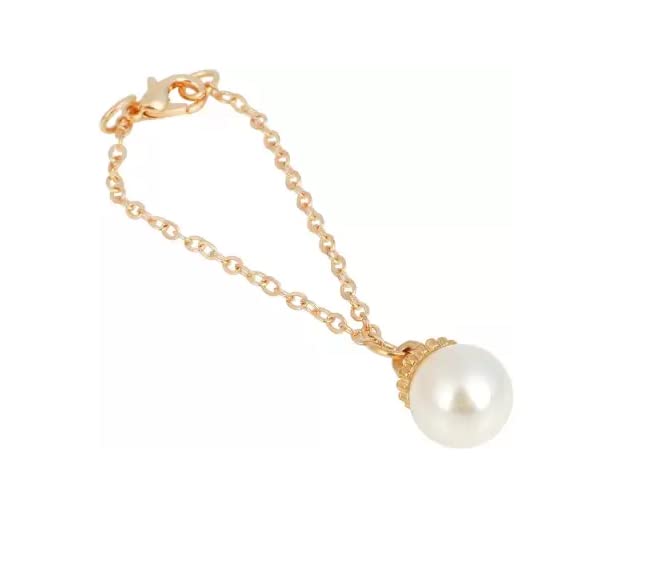 A V FASHION - Beautiful Pearl Bead Bracelet Charm Gold Plated Watch 4 Inch Long Charm Bag Charm Mobile Charm (Same as Shown In Image)