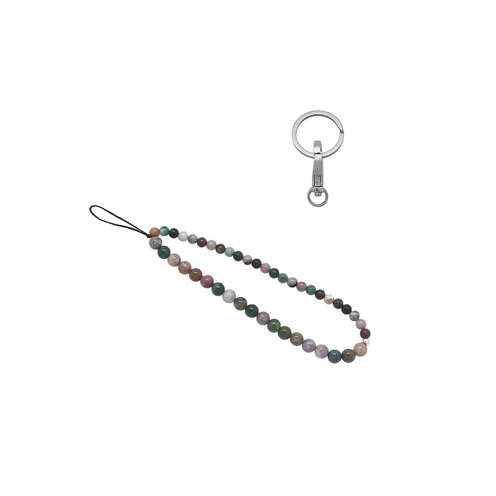 A V FASHION - Beaded Cell Phone Lanyard Short Hand Wrist Lanyard Strap Agate Stone Bead Mobile Phone Chain for Girl Women Men Cell Phone (Multi Color)