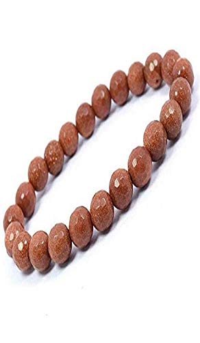 AV FASHION India - Semi Precious Sun Stone Gemstone Beads Bracelet For Girl and Women Men Fashion Jewellery ( AV BRS19 )