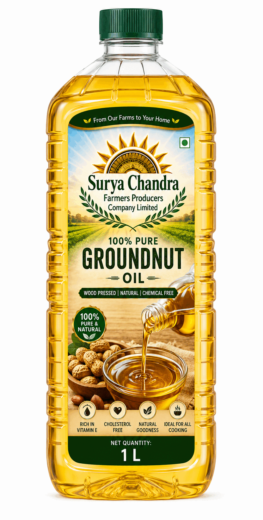 100% Pure Groundnut Oil (1 Litre)