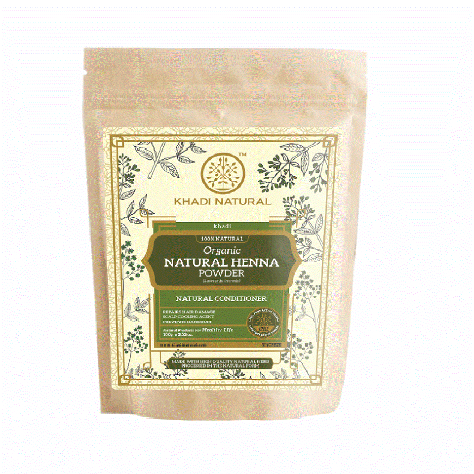 Khadi Natural Organic Natural Henna For Hair - 100% Natural - 100gm