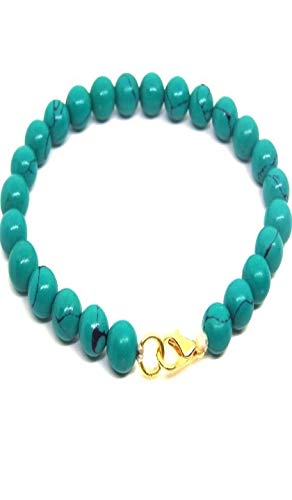 AV FASHION INDIA - Semi Precious Tourquoise Gemstone Beads Bracelet For Girl and Women Men Fashion Jewellery (AV BRS32)