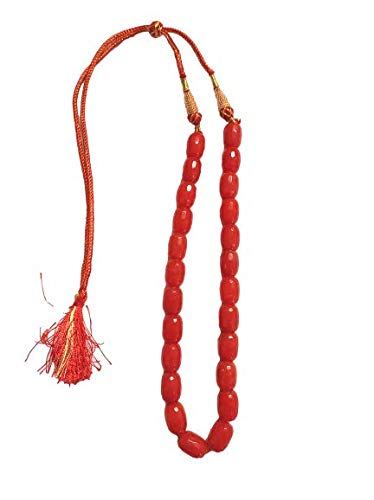 AV Fashion India - Carnelian Colour Onyx 1 Layer Necklace Made up of Natural Onyx Semi-Precious Gemstone Beads for Women and Girls Orange Mala Fashion Jewellary (AV_T32)