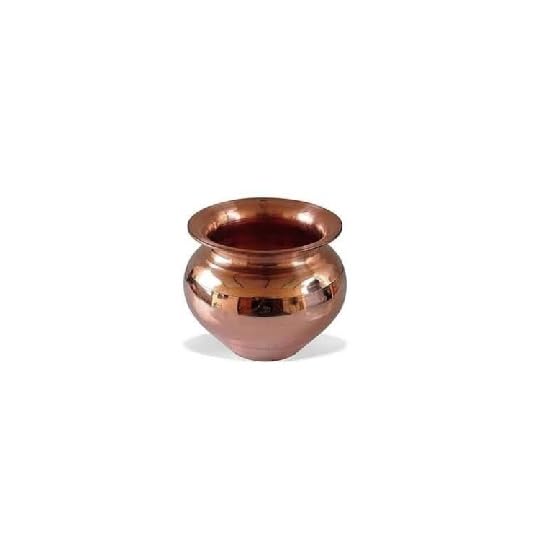 A V FASHION - Copper Pooja Kalash Small Size Kalash for Home mandir 4cm Height