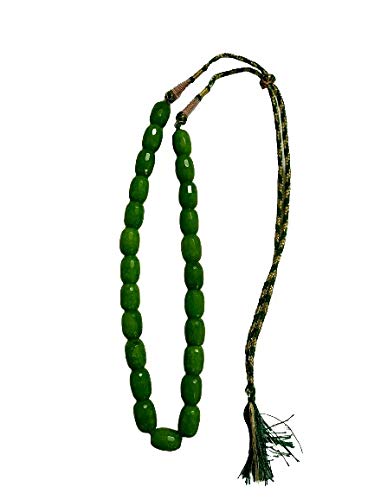 AV Fashion India - Green Onyx 1 Layer Necklace Made up of Natural Onyx Semi-Precious Gemstone Beads for Women and Girls Green Mala Fashion Jewellary (AV_T33)