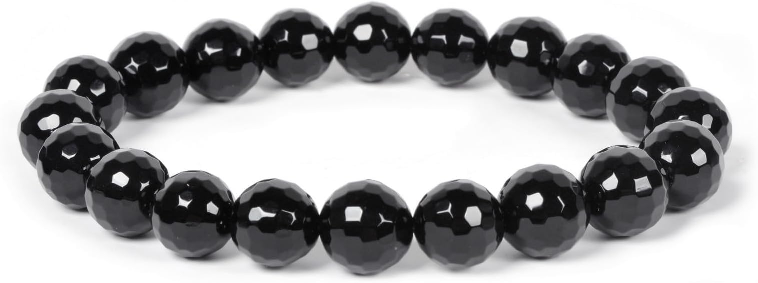 AV FASHION INDIA - Semi Precious Black Onyx Gemstone Beads Bracelet unique Trandy For Girl and Women Men Adjustable Fashion Jewellery (AV BRS04)