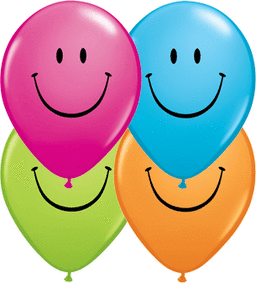 Wanna Party Smiley Face Assorted Balloon 11"