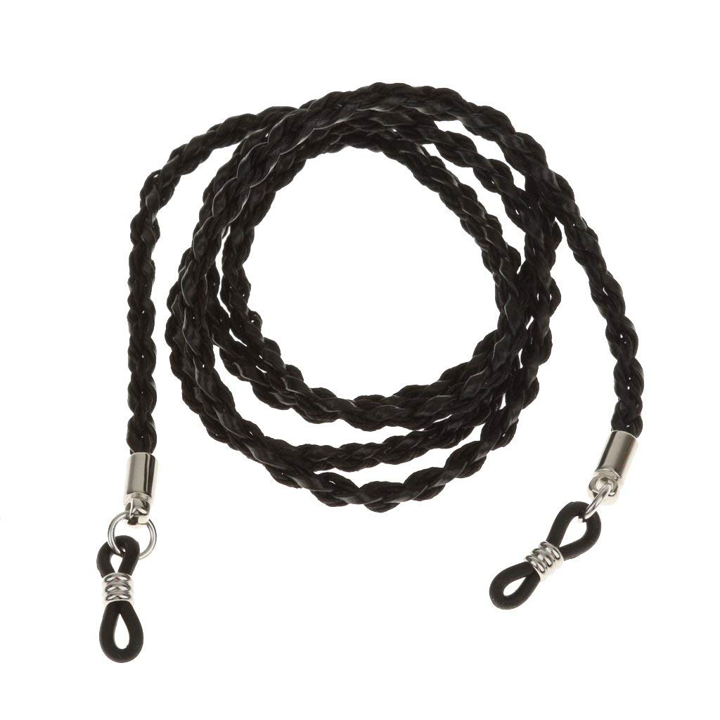 AV Fashion India - Beautiful Eyeglass Black Nylon Dori Eyeglass Spectacle Cord Neck Strap String Chain Link Holder 73 cms Black Colour For Women Men Girl (Black Dori)