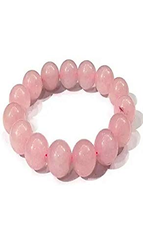 A V Fashion India - Rose Quartz Gemstone Beads stylish Trandy Pink Colour Bracelet For Girl and Women Men Fashion Jewellery (Same as Shown in Image)