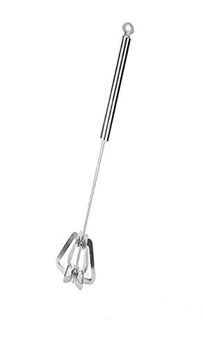 AV Fashion India - Stainless Steel Hand Push Whisk Blender for Home Versatile Tool for Egg Beater, Milk Frother, Hand Push Mixer Stirrer Kitchen Utensil for Blending, Whisking, Beating & Stirring